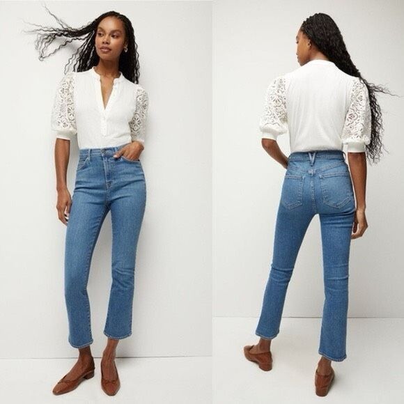 NWT Veronica Beard Carly Kick-Flare Jean Lakeshore size 24 $268.00 - Picture 1 of 7